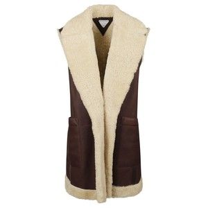 Bottega Veneta Sleeveless Brown Leather Jacket - NWT